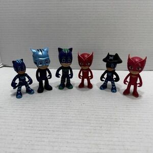 PJ Hero Masks Lot Of 6 Action Figures Catboy Pirate  Owlette  Cake Topper